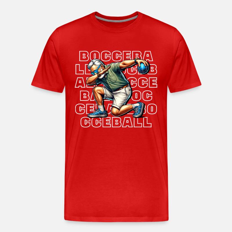 Bocce Ball - Männer Premium Bio T-Shirt - Rot