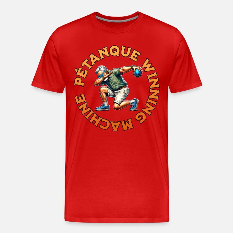 Petanque Gewinner - Männer Premium Bio T-Shirt - Rot