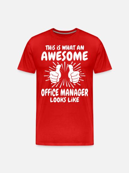 Office Manager - Men's Premium Organic T-Shirt - red