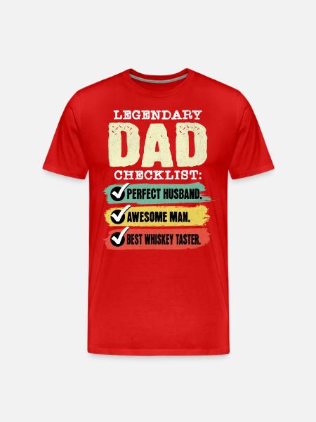 Dad Whiskey Drinker Father's Day - Men's Premium Organic T-Shirt - red
