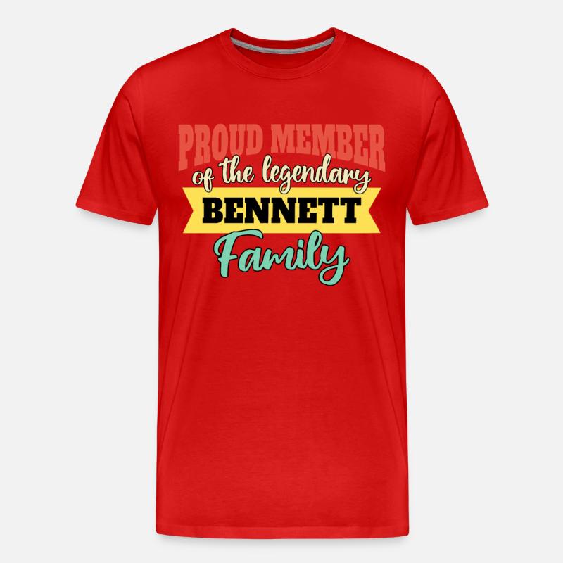 Name Bennett - Männer Premium Bio T-Shirt - Rot