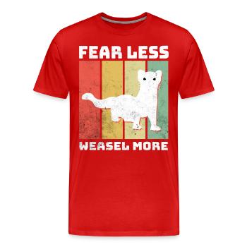 Wiesel Sprüche - Männer Premium Bio T-Shirt - Rot - Vorne - Damien (186cm)