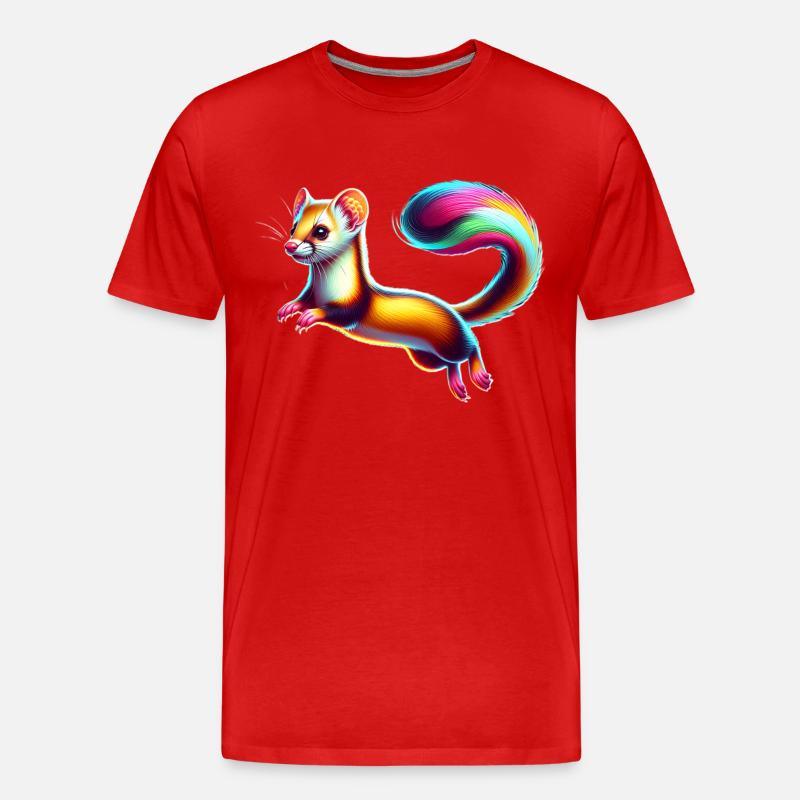 Wiesel - Männer Premium Bio T-Shirt - Rot