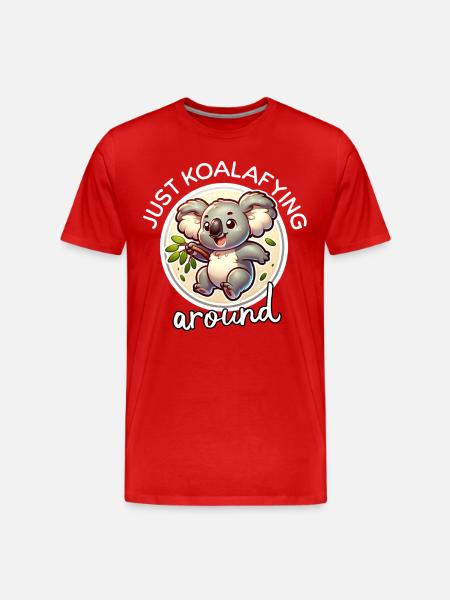 Funny Koala Sayings - Men's Premium Organic T-Shirt - red