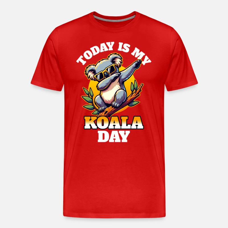 Koala Sprüche - Männer Premium Bio T-Shirt - Rot