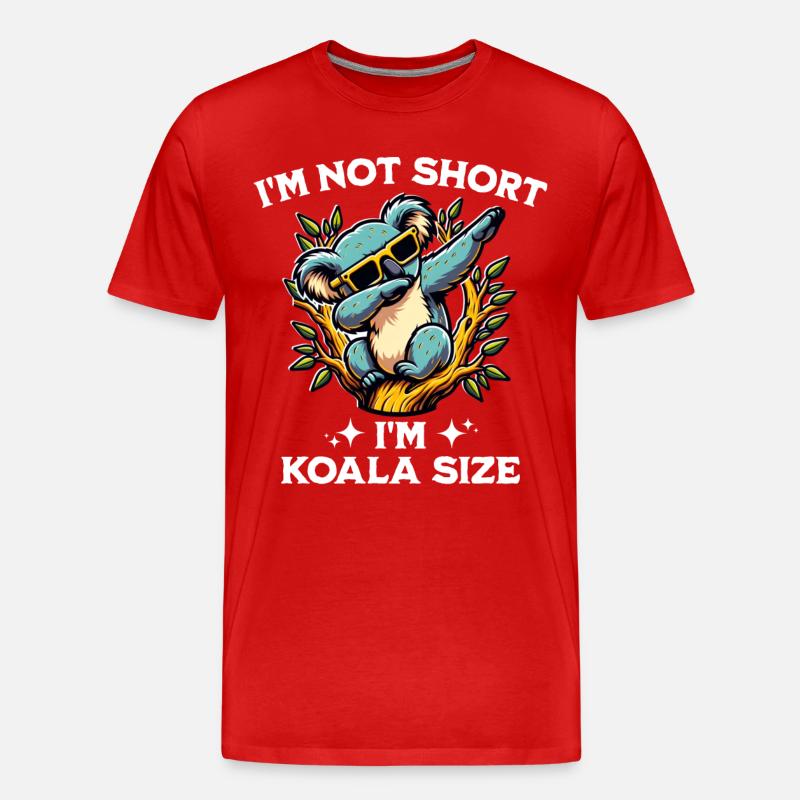 Koala Spruch - Männer Premium Bio T-Shirt - Rot