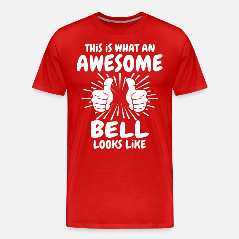 Bell - Männer Premium Bio T-Shirt - Rot