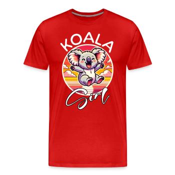 Koala Girl - T-shirt bio Premium Homme - rouge - Devant - Damien (186cm)