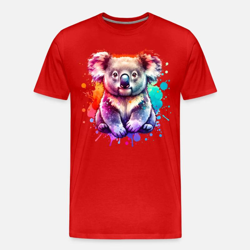 Koala - Männer Premium Bio T-Shirt - Rot