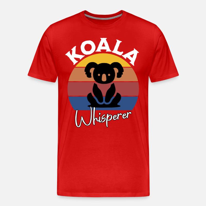 Koala Flüsterer - Männer Premium Bio T-Shirt - Rot
