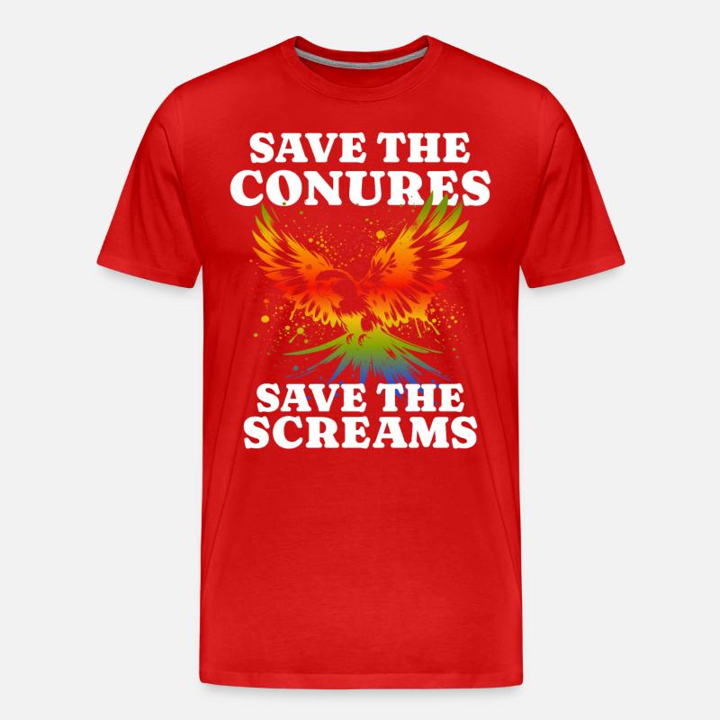 Save Sun Conure - Männer Premium Bio T-Shirt - Rot