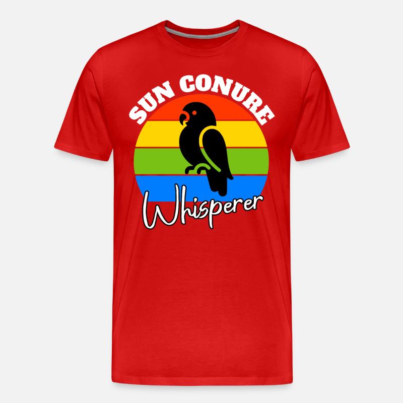 Sonnensittich Flüsterer - Männer Premium Bio T-Shirt - Rot
