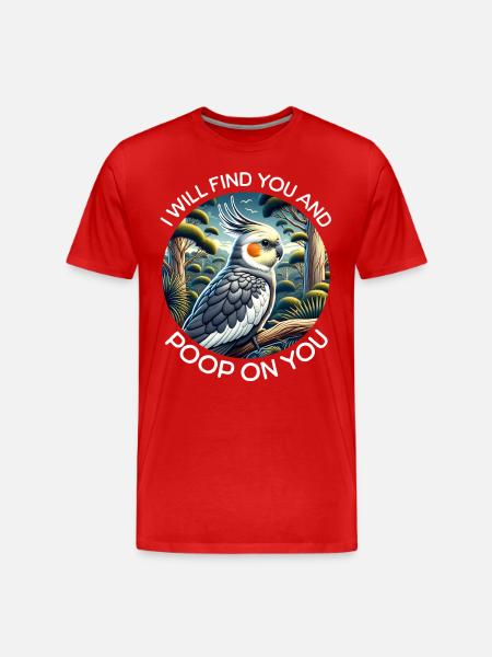 Cockatiel Sayings - Men's Premium Organic T-Shirt - red
