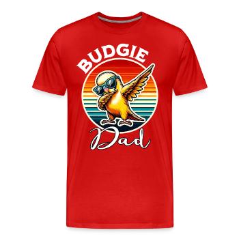 Perruche perruche papa - T-shirt bio Premium Homme - rouge - Devant - Damien (186cm)