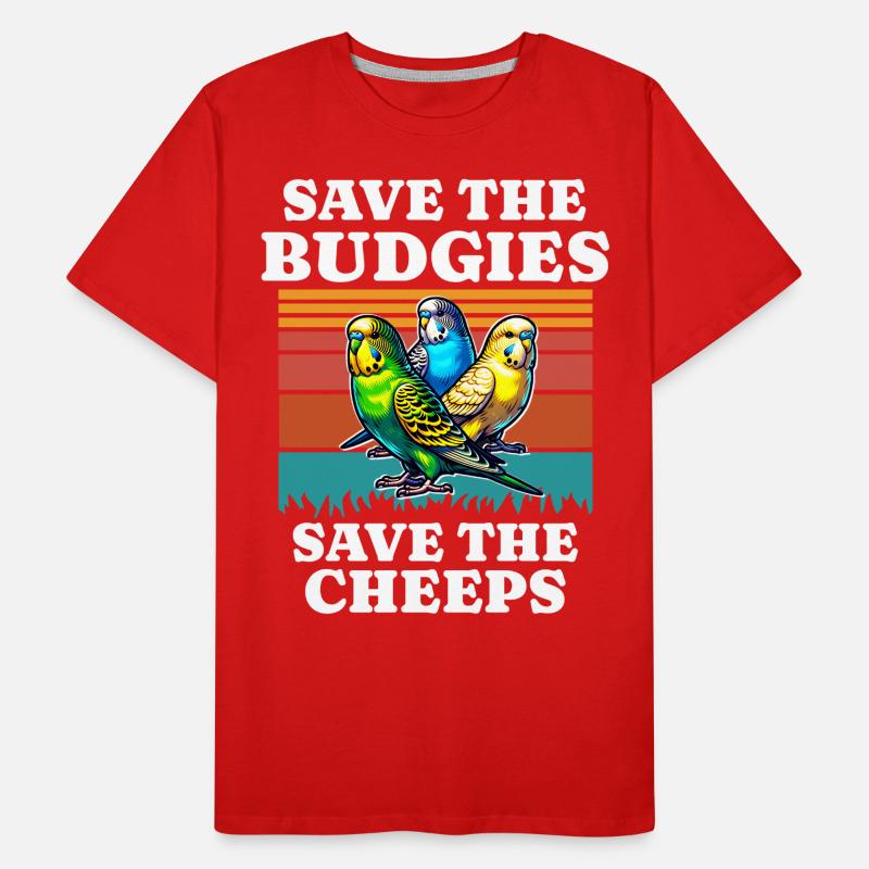 Save Budgerigar Budgie Männer Premium Bio T-Shirt