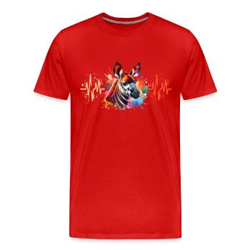 Okapi Cardio - Men's Premium Organic T-Shirt - red - Front - Damien (186cm)