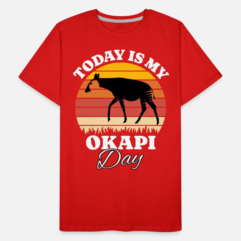 Girafe forestière Okapi T-shirt bio Premium Homme