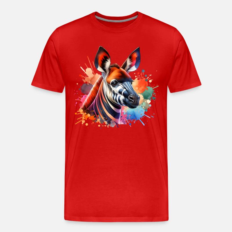 Okapi - Männer Premium Bio T-Shirt - Rot