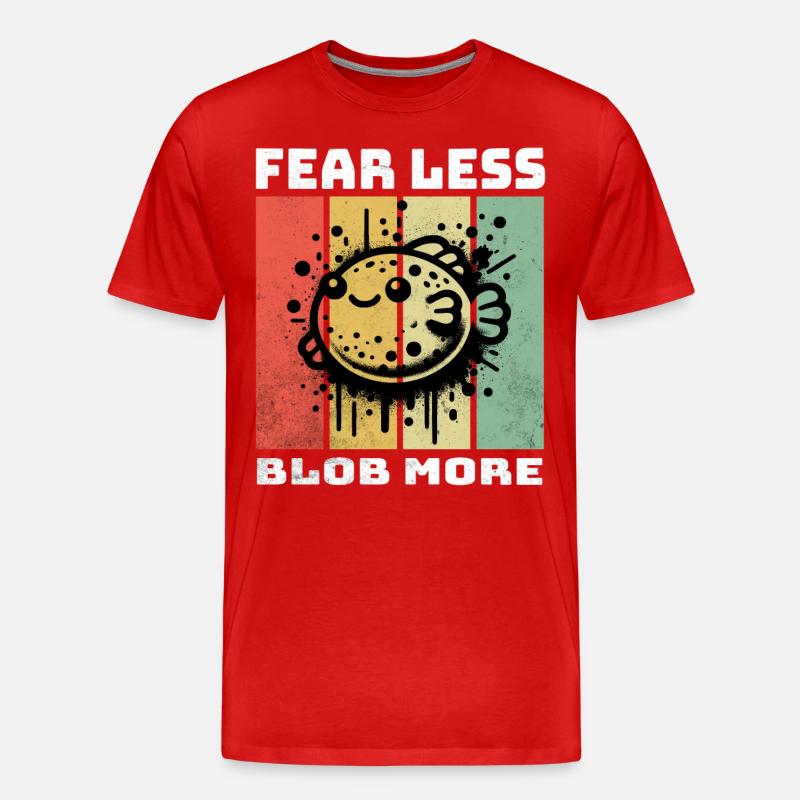 Blobfish Blobfisch - Männer Premium Bio T-Shirt - Rot