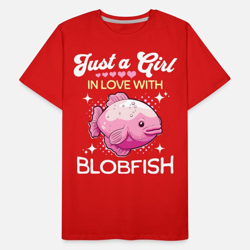Blobfisch Mädchen Blobfish Männer Premium Bio T-Shirt