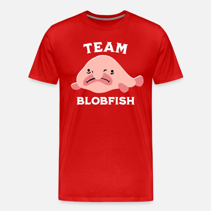 Team Blobfisch Sprüche - Männer Premium Bio T-Shirt - Rot