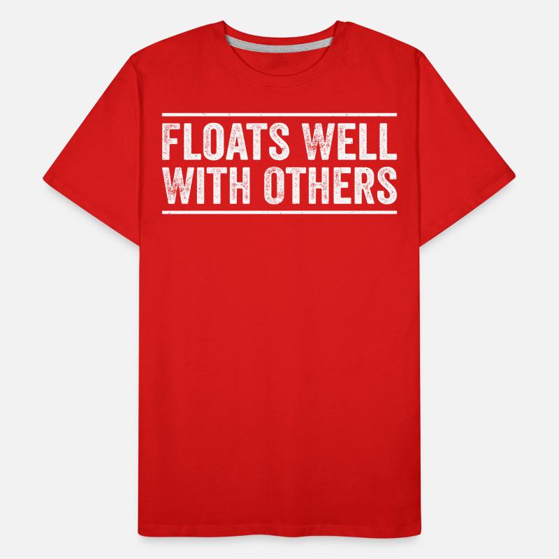 Summer River Floats Well With Others Float Trip T-shirt bio Premium Homme