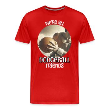 Dictons de ballon chasseur - T-shirt bio Premium Homme - rouge - Devant - Damien (186cm)