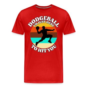 Dictons de ballon chasseur - T-shirt bio Premium Homme - rouge - Devant - Damien (186cm)