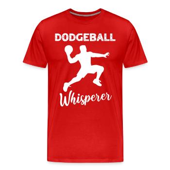 Dictons de ballon chasseur - T-shirt bio Premium Homme - rouge - Devant - Damien (186cm)