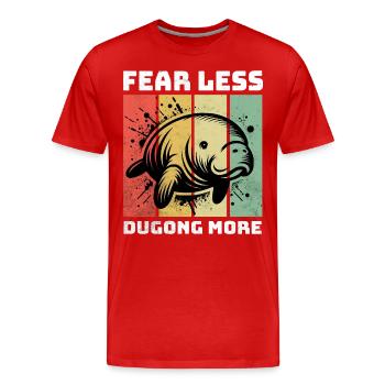 Dugong Seekuh - Männer Premium Bio T-Shirt - Rot - Vorne - Damien (186cm)