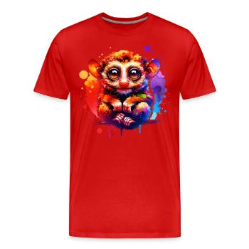 Tarsier Koboldmaki - Männer Premium Bio T-Shirt - Rot - Vorne - Damien (186cm)