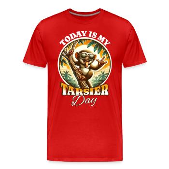 Koboldmaki Tarsier - Männer Premium Bio T-Shirt - Rot - Vorne - Damien (186cm)