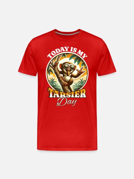Koboldmaki Tarsier - Men's Premium Organic T-Shirt - red