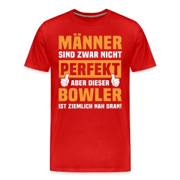 Dictons amusants de melon - T-shirt bio Premium Homme - rouge - Devant - Damien (186cm)