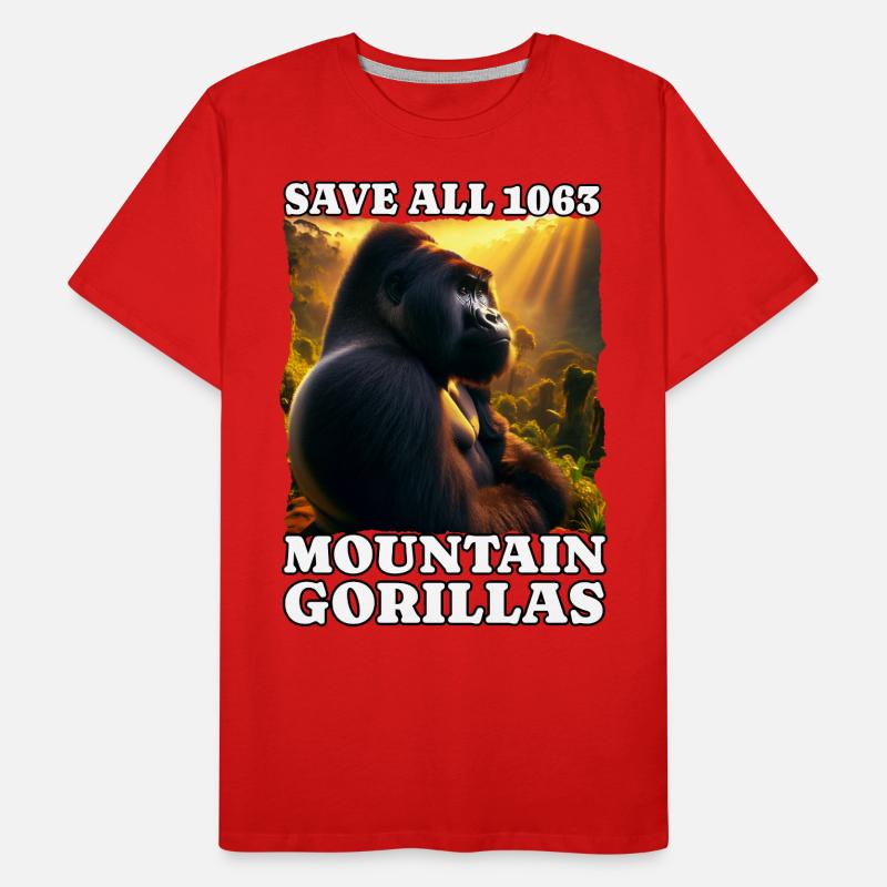 Save Mountain Gorilla Men's Premium Organic T-Shirt