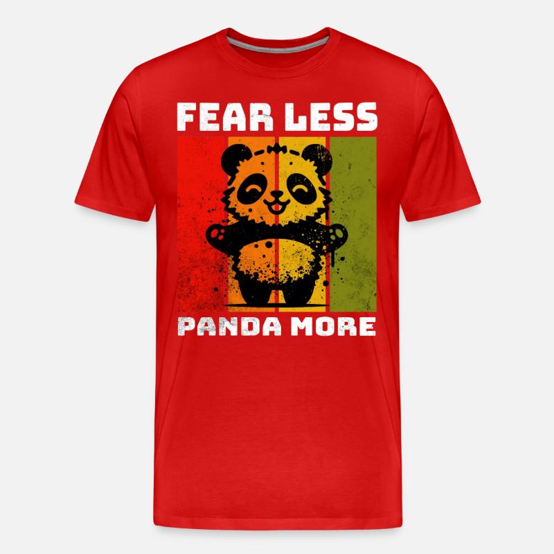 Panda géant Panda Ours - T-shirt bio Premium Homme - rouge