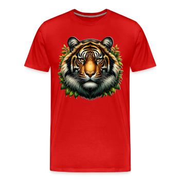 Malaysia Tiger - Men's Premium Organic T-Shirt - red - Front - Damien (186cm)