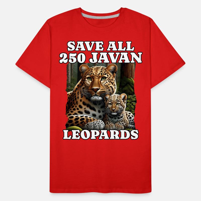 Sauver Java Leopard T-shirt bio Premium Homme