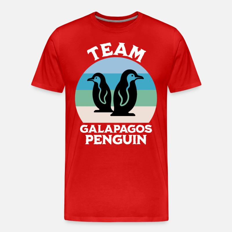 Galapagos Pinguin Sprüche - Männer Premium Bio T-Shirt - Rot
