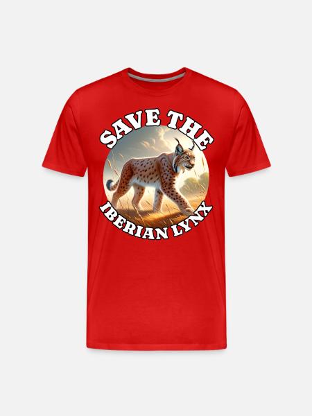 Lynx pardelle - T-shirt bio Premium Homme - rouge