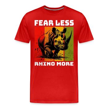 Sumatran Rhino Rhino Nashorn - Men's Premium Organic T-Shirt - red - Front - Damien (186cm)