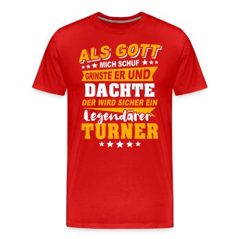 Turner Turnen - Männer Premium Bio T-Shirt - Rot - Vorne - Damien (186cm)