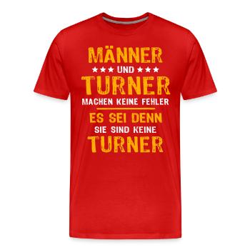 Turner Turnen - Männer Premium Bio T-Shirt - Rot - Vorne - Damien (186cm)
