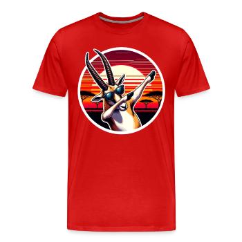 Saiga Antilope Saïga Antilope - T-shirt bio Premium Homme - rouge - Devant - Damien (186cm)