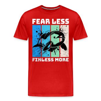 Marsouin sans nageoires Dauphin lisse du Yangtze - T-shirt bio Premium Homme - rouge - Devant - Damien (186cm)