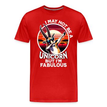 Saiga Antelope Saying Saiga Antelope - Men's Premium Organic T-Shirt - red - Front - Damien (186cm)