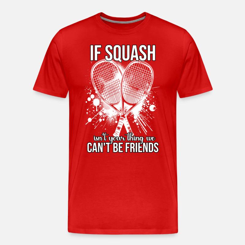 Lustiger Squash Spruch - Männer Premium Bio T-Shirt - Rot