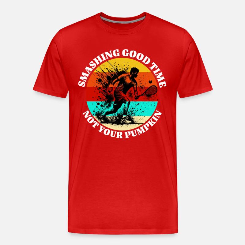 Squash Papa - Männer Premium Bio T-Shirt - Rot