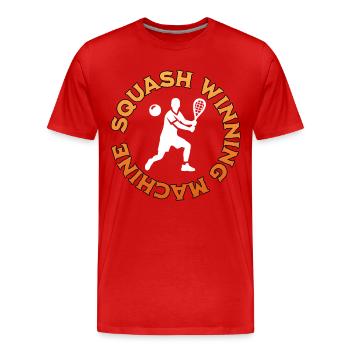 Gagnants du squash - T-shirt bio Premium Homme - rouge - Devant - Damien (186cm)