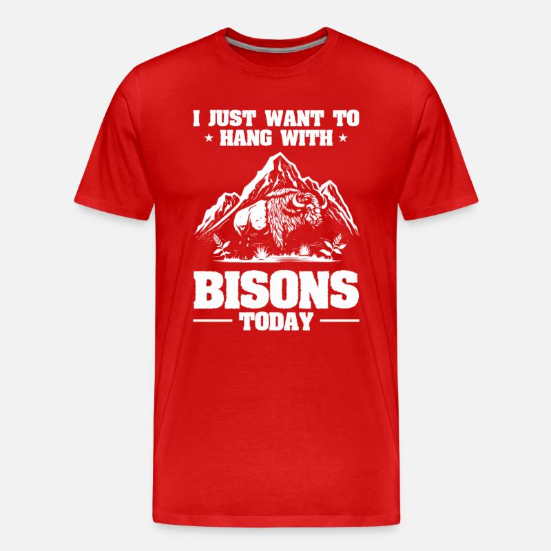 Bison de bison - T-shirt bio Premium Homme - rouge